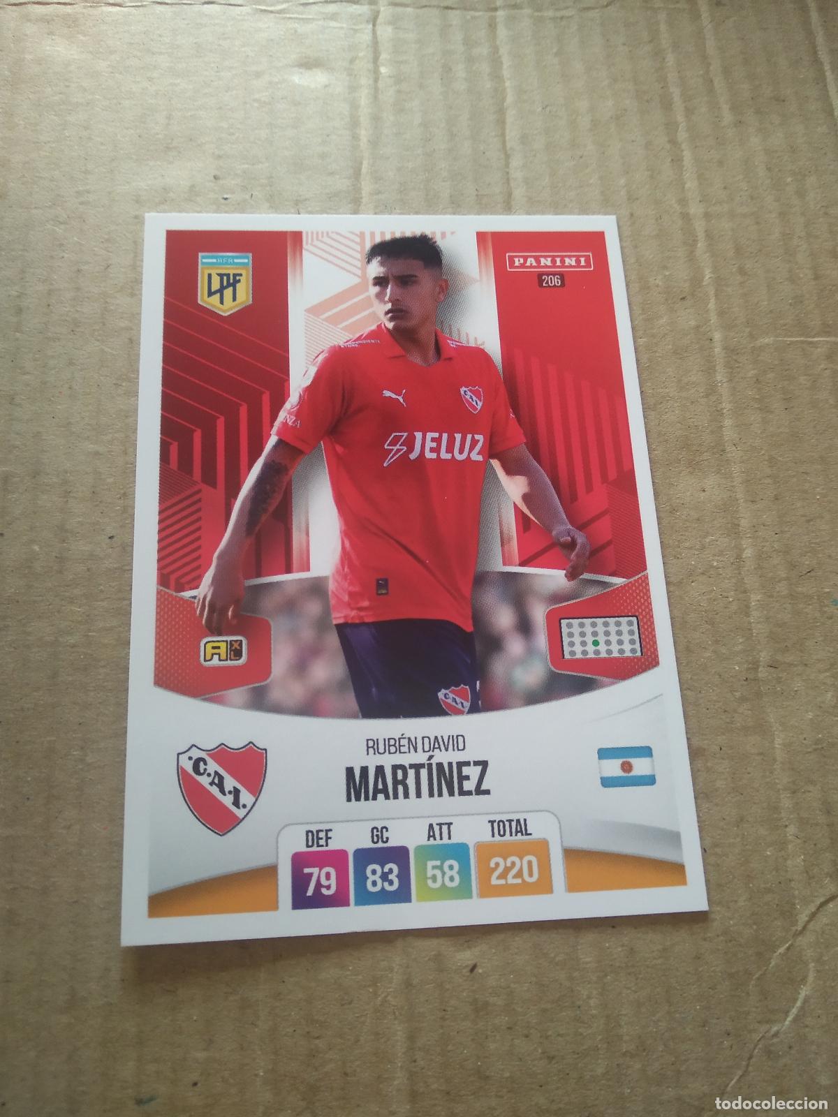 Cromos de F&uacute;tbol: 206 RUBEN DAVID MARTINEZ INDEPENDIENTE CROMO FUTBOL ARGENTINO PANINI LIGA ARGENTINA 2024 ADRENALYN
