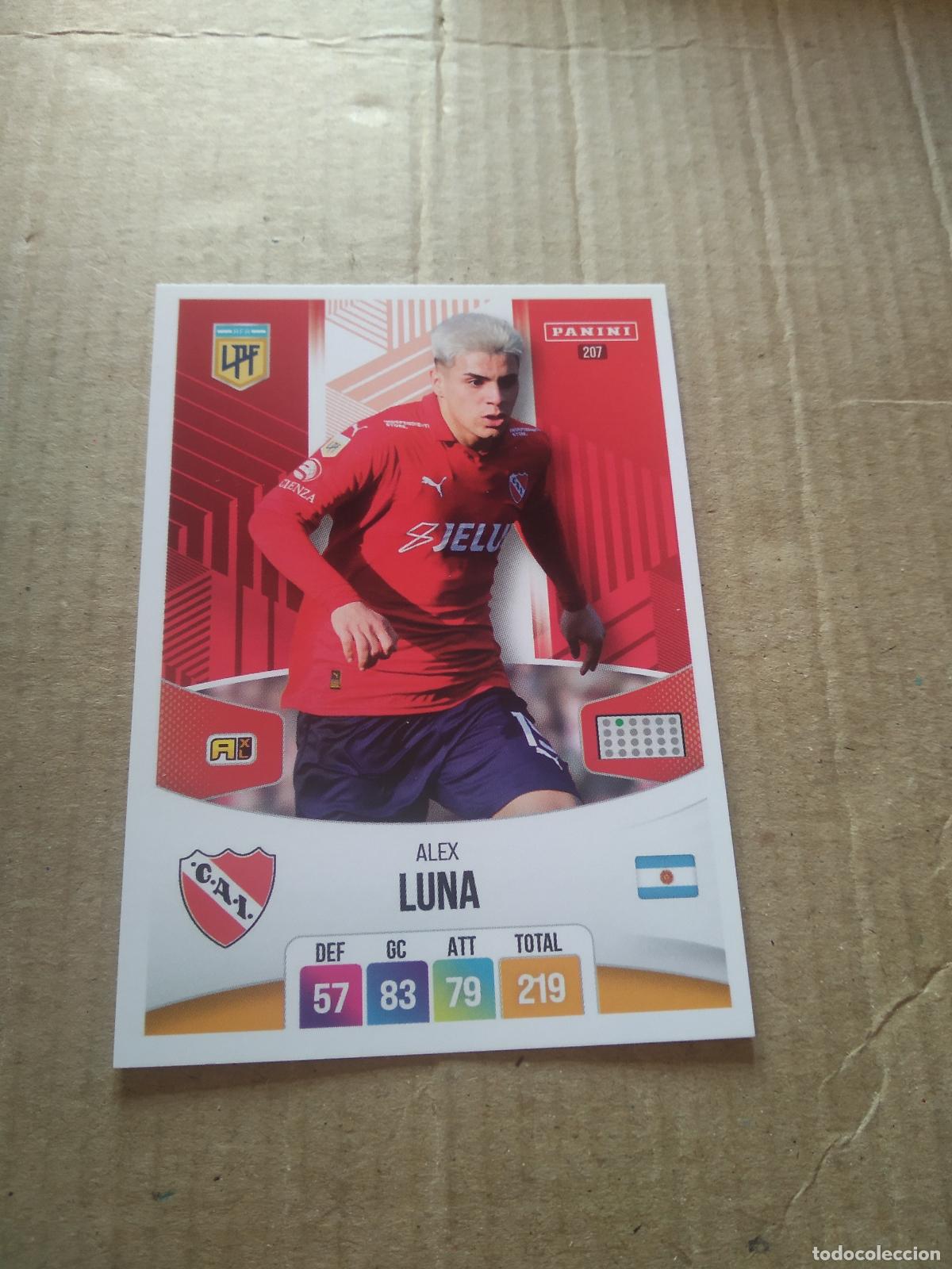 Cromos de F&uacute;tbol: 207 ALEX LUNA INDEPENDIENTE CROMO FUTBOL ARGENTINO PANINI LIGA ARGENTINA 2024 ADRENALYN