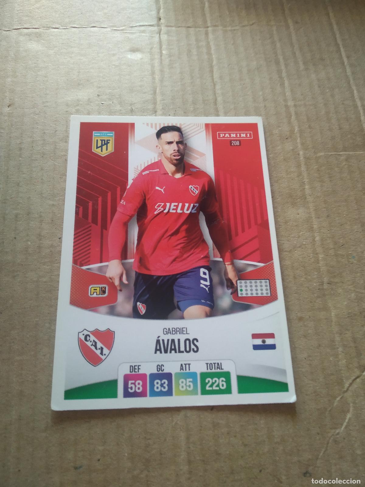 Cromos de F&uacute;tbol: 208 GABRIEL AVALOS INDEPENDIENTE CROMO FUTBOL ARGENTINO PANINI LIGA ARGENTINA 2024 ADRENALYN