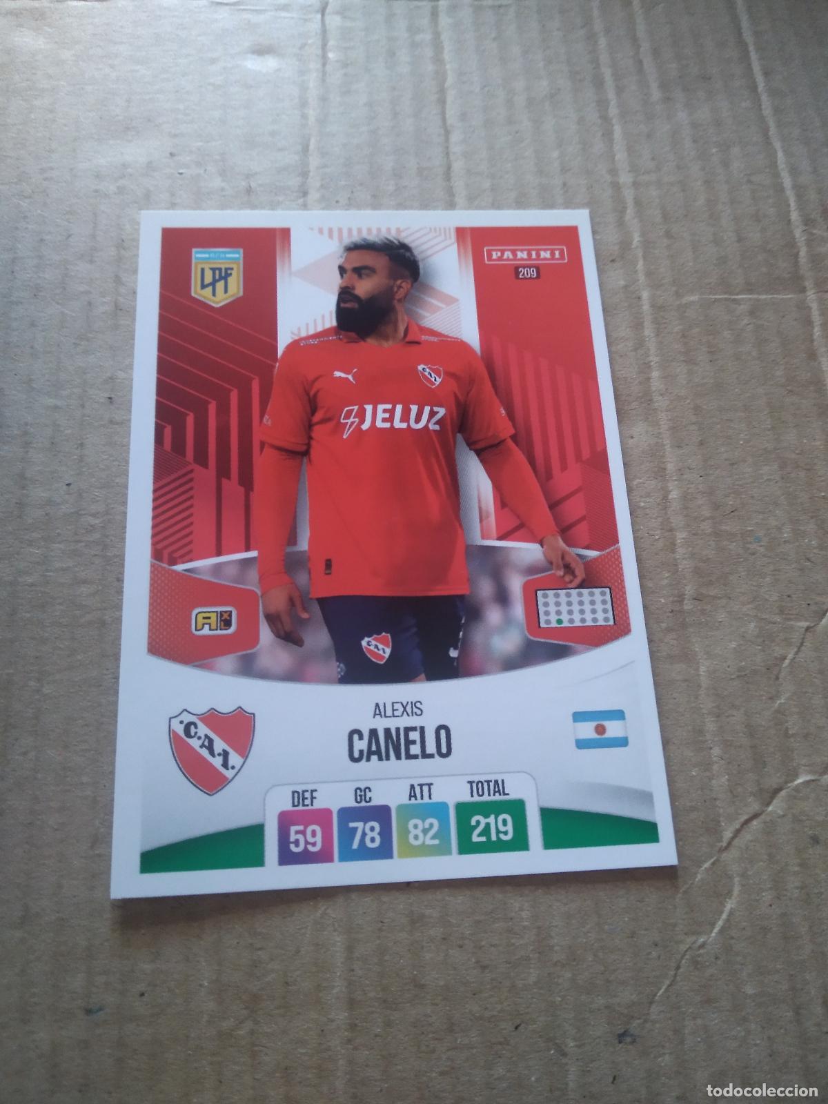 Cromos de F&uacute;tbol: 209 ALEXIS CANELO INDEPENDIENTE CROMO FUTBOL ARGENTINO PANINI LIGA ARGENTINA 2024 ADRENALYN
