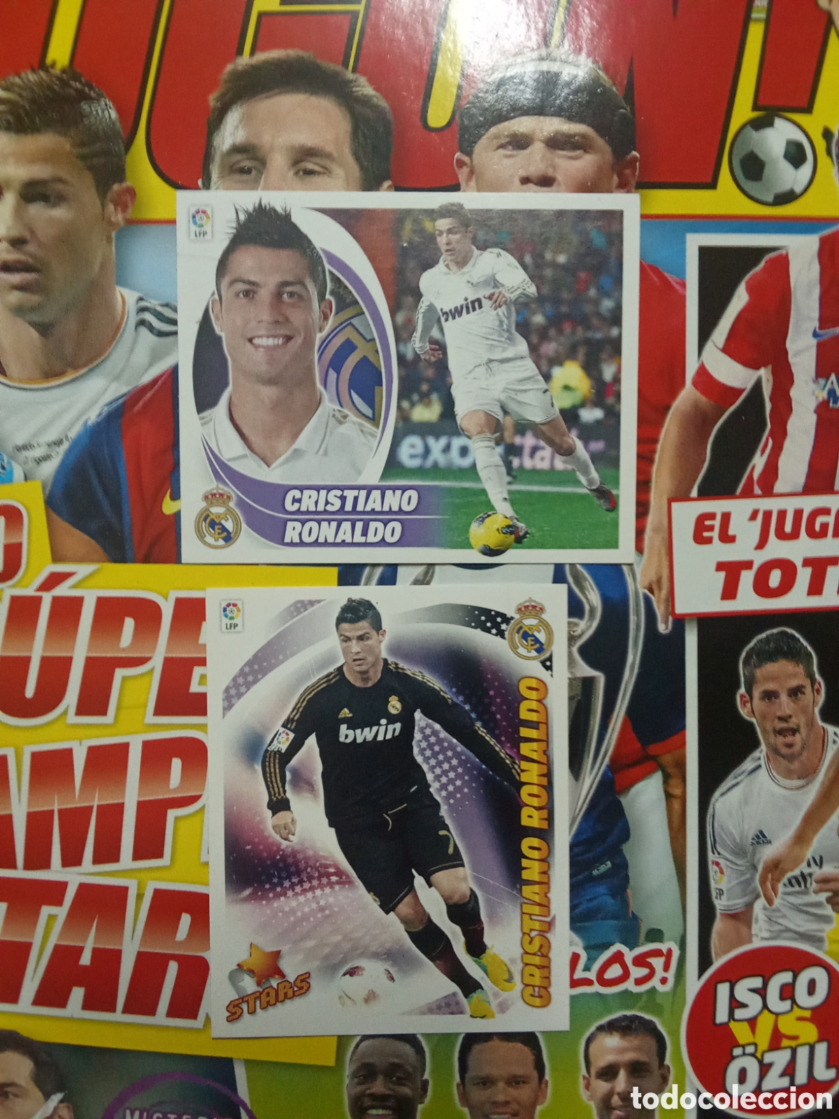 Cromos de F&uacute;tbol: LOTE CRISTIANO RONALDO REAL MADRID LIGA ESTE 12 13 SIN PEGAR