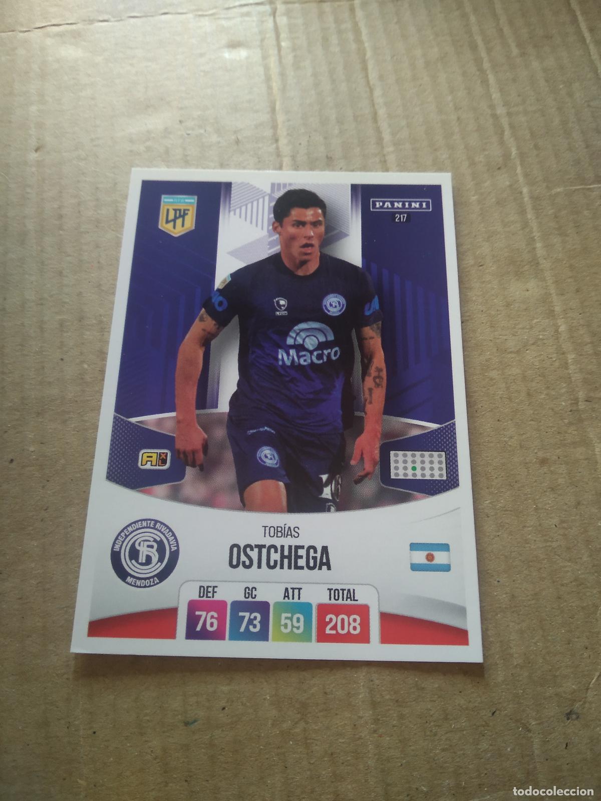 Cromos de F&uacute;tbol: 217 OSTCHEGA INDEPENDIENTE RIVADAVIA CROMO FUTBOL ARGENTINO PANINI LIGA ARGENTINA 2024 ADRENALYN