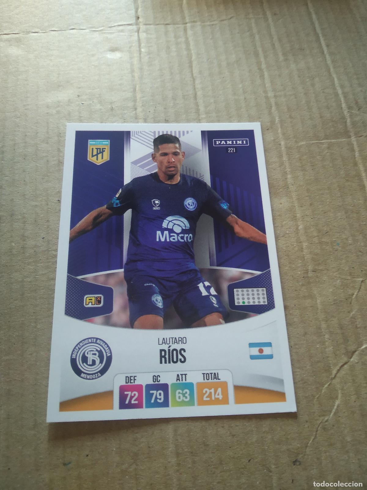 Cromos de F&uacute;tbol: 221 LAUTARO RIOS INDEPENDIENTE RIVADAVIA CROMO FUTBOL ARGENTINO PANINI LIGA ARGENTINA 2024 ADRENALYN