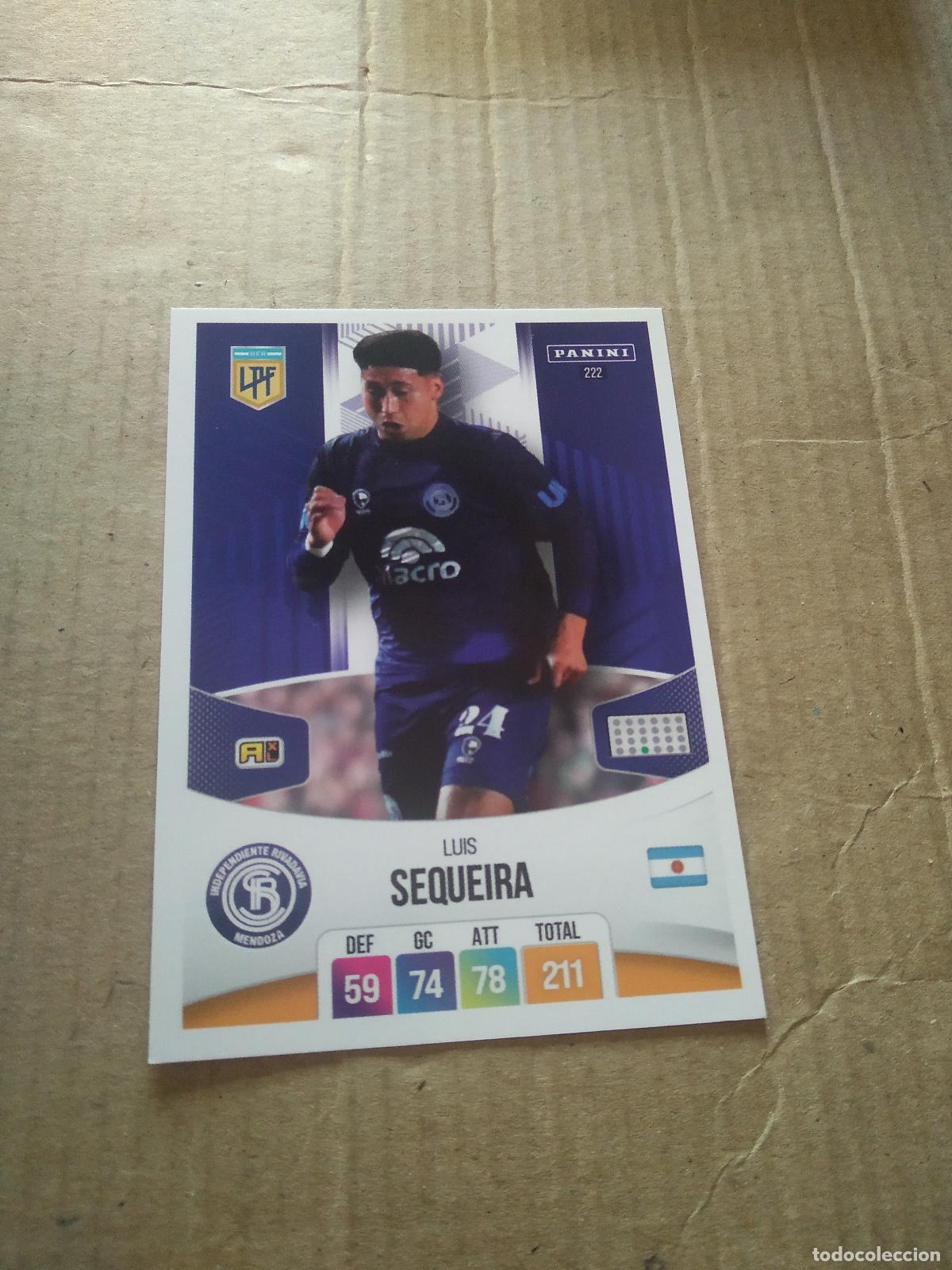 Cromos de F&uacute;tbol: 222 SEQUEIRA INDEPENDIENTE RIVADAVIA CROMO FUTBOL ARGENTINO PANINI LIGA ARGENTINA 2024 ADRENALYN