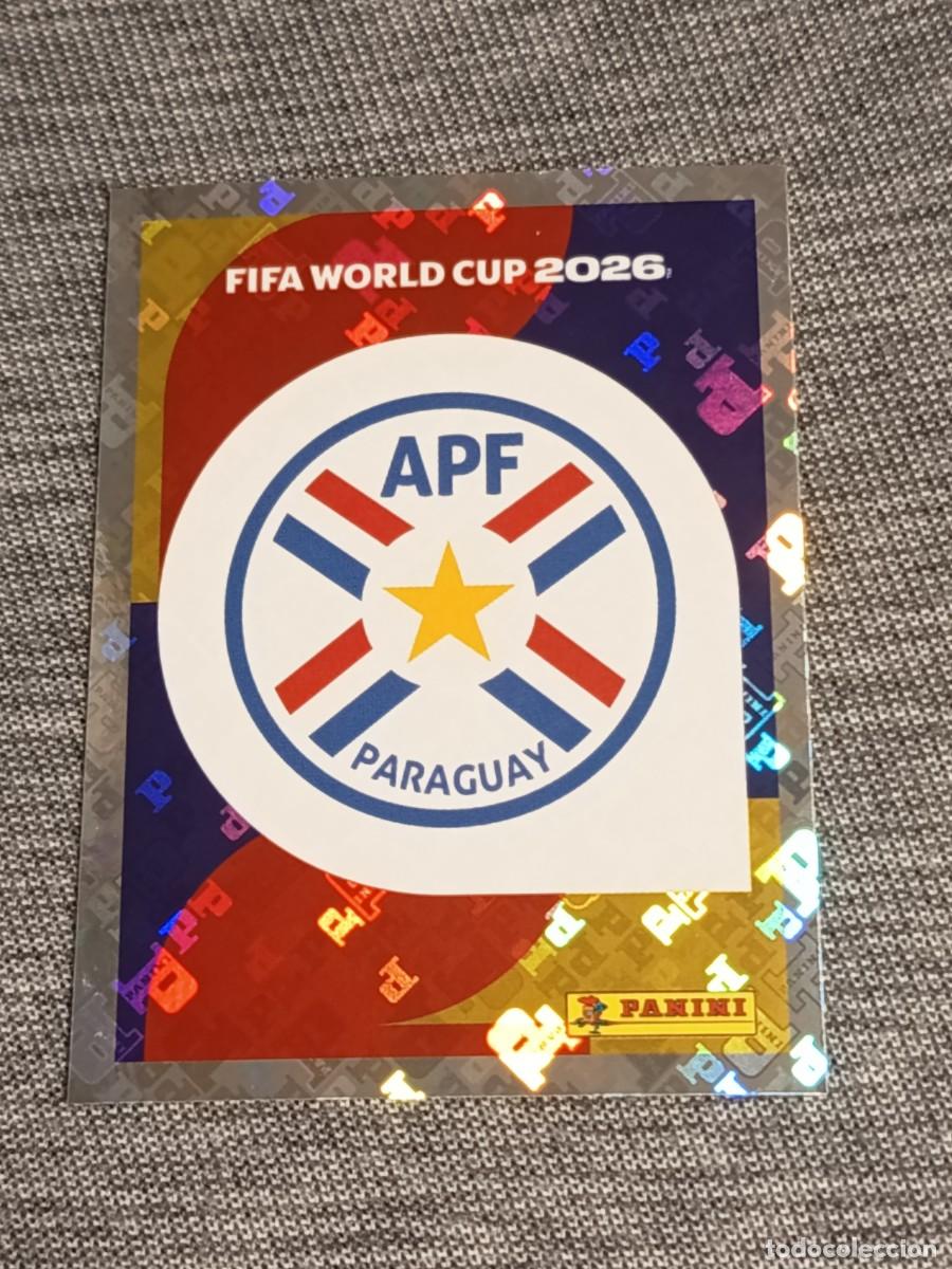 Cromos de F&uacute;tbol: ESCUDO PARAGUAY PAR 1 STICKER MUNDIAL 2026 PANINI FIFA WORLD CUP NUEVO