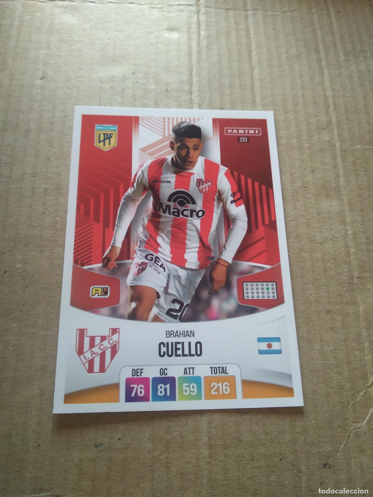 Fu&szlig;ball-Sticker: 233 BRAHIAN CUELLO INSTITUTO CORDOBA CROMO FUTBOL ARGENTINO PANINI LIGA ARGENTINA 2024 ADRENALYN