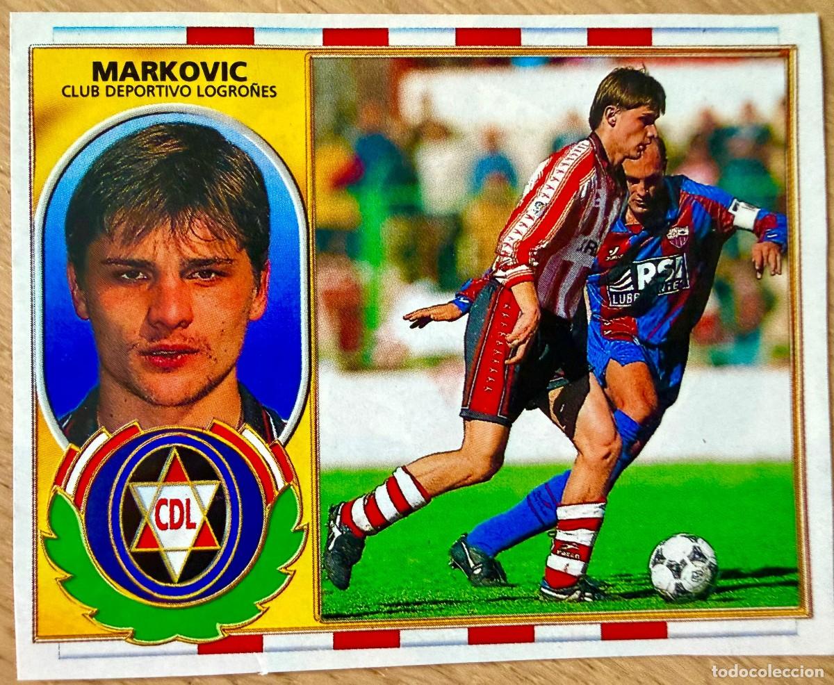 Fu&szlig;ball-Sticker: MARKOVIC LOGRO&Ntilde;ES 96 97 1996 1997 LIGA EDICIONES ESTE RECORTADO STICKER