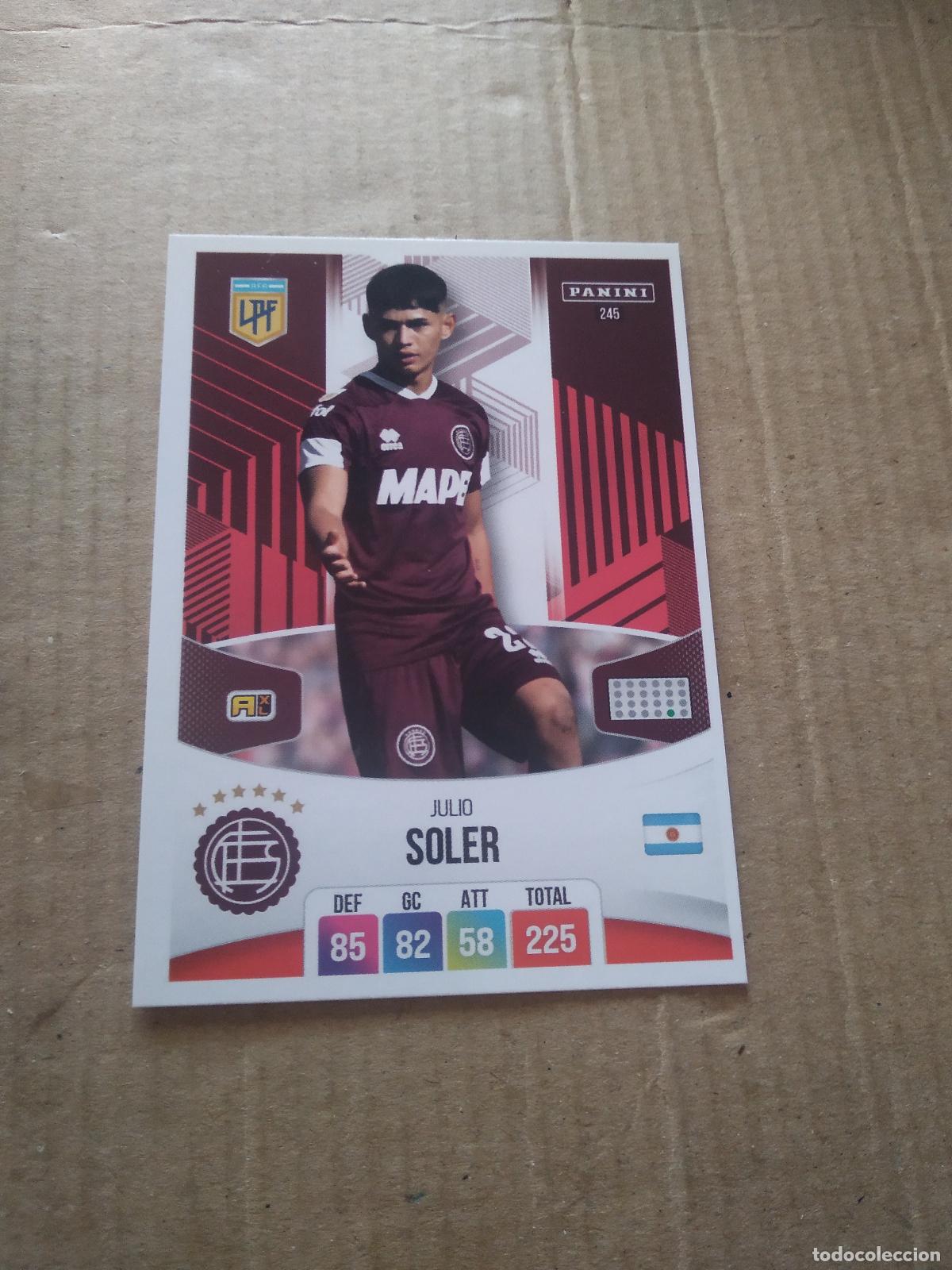 Cromos de F&uacute;tbol: 245 JULIO SOLER LANUS CROMO FUTBOL ARGENTINO PANINI LIGA ARGENTINA 2024 ADRENALYN
