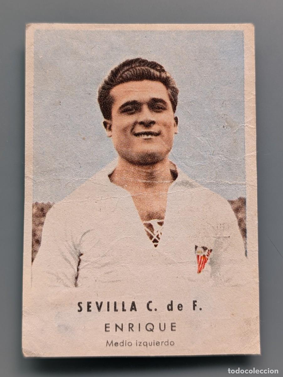 Cromos de F&uacute;tbol: MUY DIFICIL CROMO VERY RARE CARD ENRIQUE SEVILLA CF CHOCOLATES GRANELL LIGA 1956/57 FUTBOL ANDALUCIA