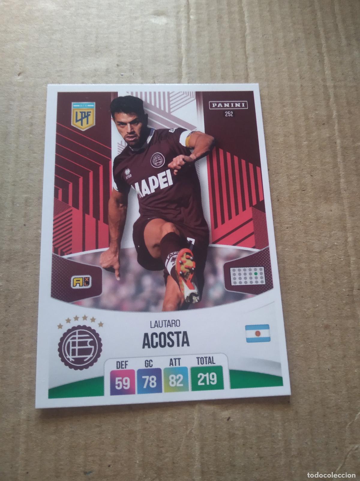 Cromos de F&uacute;tbol: 252 LAUTARO ACOSTA LANUS CROMO FUTBOL ARGENTINO PANINI LIGA ARGENTINA 2024 ADRENALYN