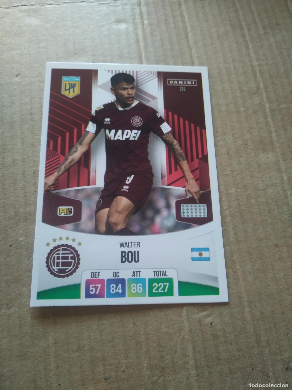 Cromos de F&uacute;tbol: 253 WALTER BOU LANUS CROMO FUTBOL ARGENTINO PANINI LIGA ARGENTINA 2024 ADRENALYN