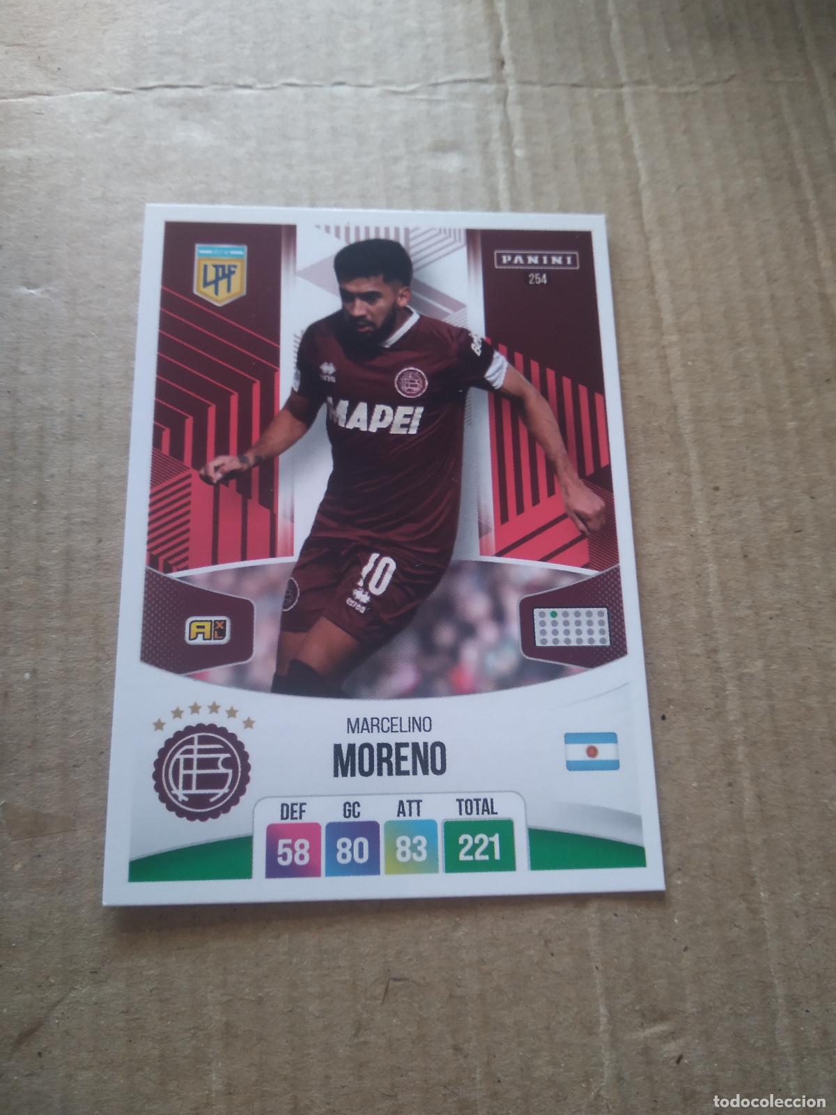 Cromos de F&uacute;tbol: 254 MARCELINO MORENO LANUS CROMO FUTBOL ARGENTINO PANINI LIGA ARGENTINA 2024 ADRENALYN