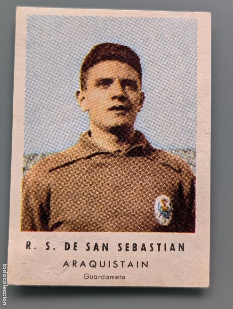 Cromos de F&uacute;tbol: DIFICIL CROMO RARE CARD ARAQUISTAIN REAL SOCIEDAD CHOCOLATES GRANELL FUTBOL SAN SEBASTIAN GUIPUZCOA
