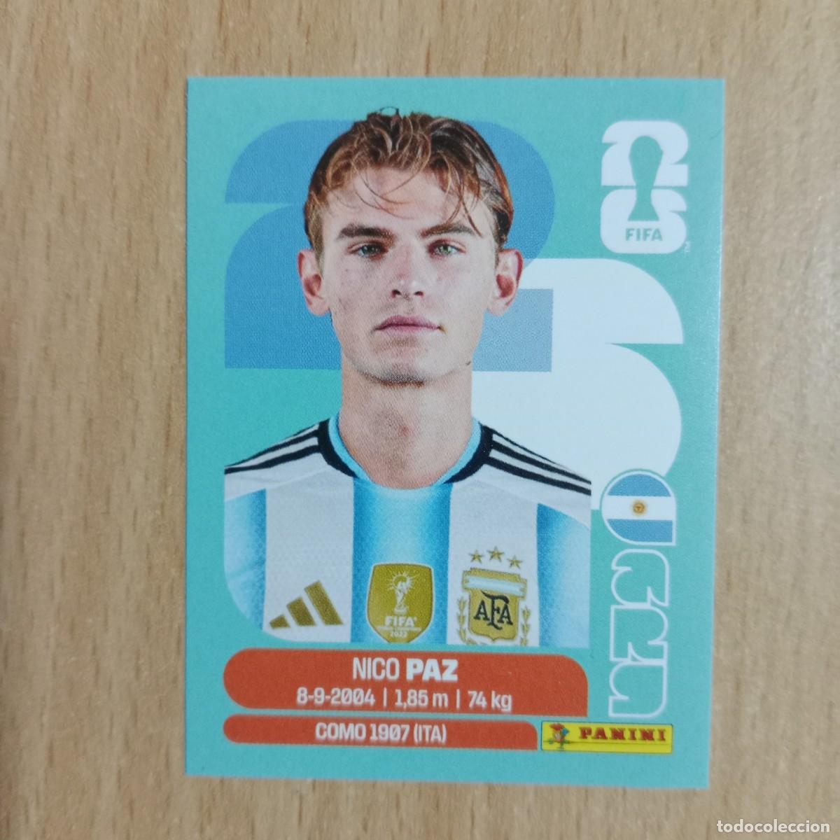 Cromos de F&uacute;tbol: NICO PAZ , ARGENTINA , STICKER CROMO N&ordm; ARG 14 , FIFA WORLD CUP 2026 - PANINI - A&Ntilde;O 2026.