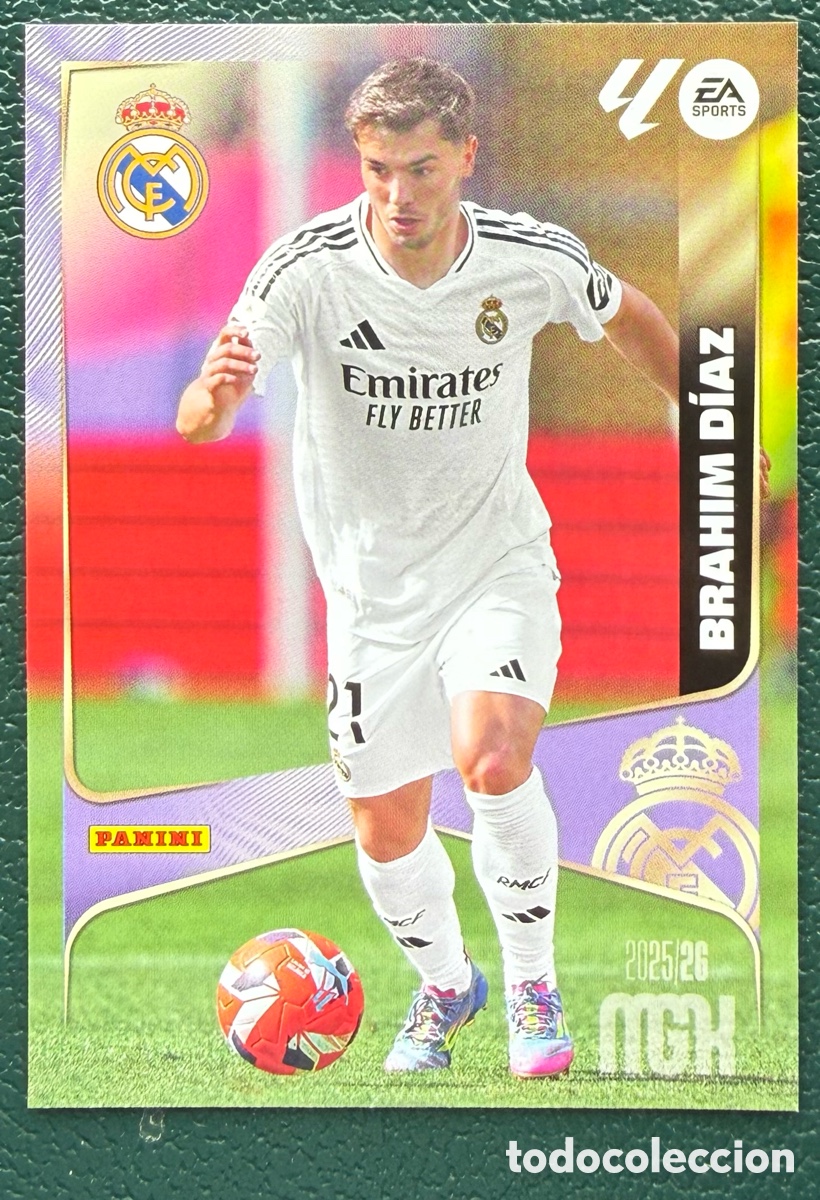Fu&szlig;ball-Sticker: 231 BRAHIM DIAZ REAL MADRID FICHAS ALBUM MEGACRACKS 2025 2026 MGK 25 26