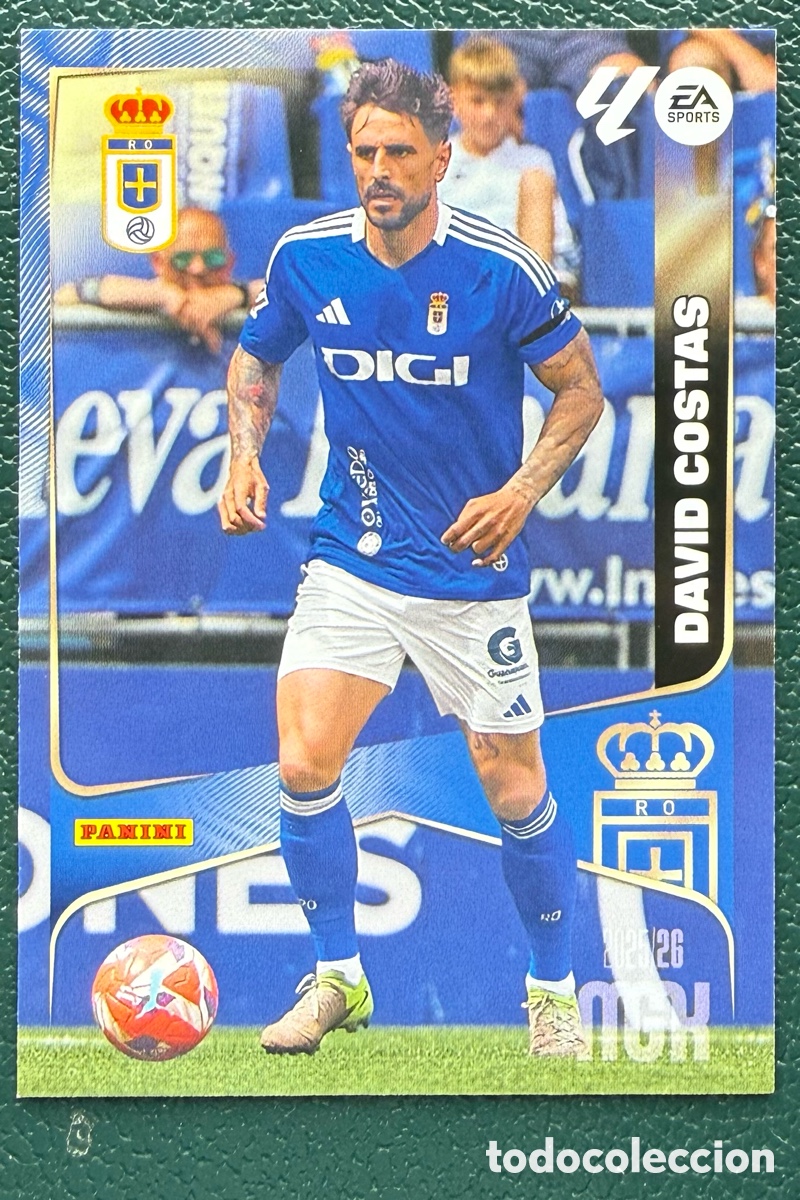 Cartes &agrave; collectionner de Football: 277 DAVID COSTAS REAL OVIEDO FICHAS ALBUM MEGACRACKS 2025 2026 MGK 25 26