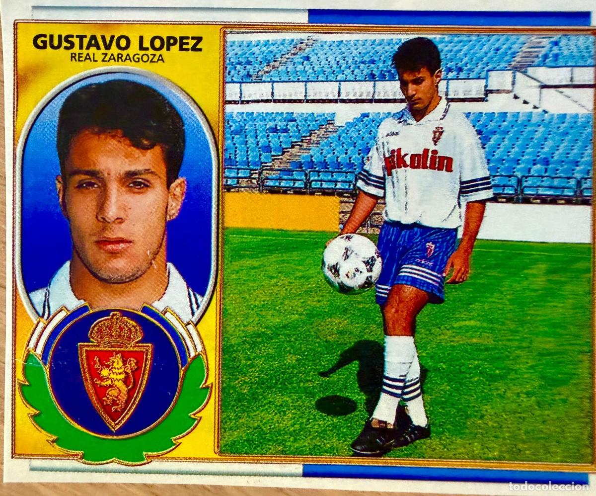 Cromos de F&uacute;tbol: GUSTAVO LOPEZ REAL ZARAGOZA 96 97 1996 1997 LIGA EDICIONES ESTE RECORTADO STICKER