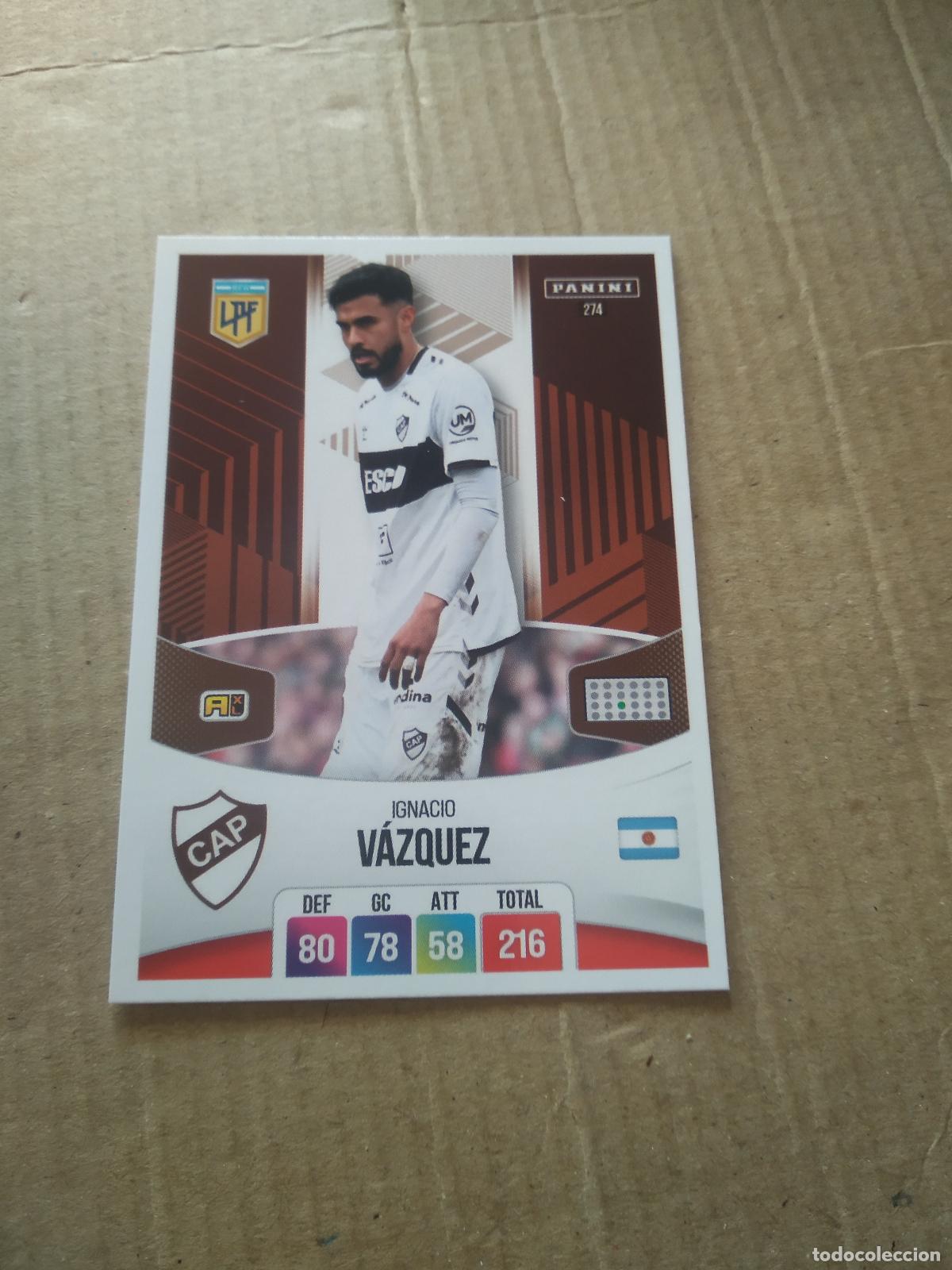 Cartes &agrave; collectionner de Football: 274 IGNACIO VAZQUEZ PLATENSE CROMO FUTBOL ARGENTINO PANINI LIGA ARGENTINA 2024 ADRENALYN