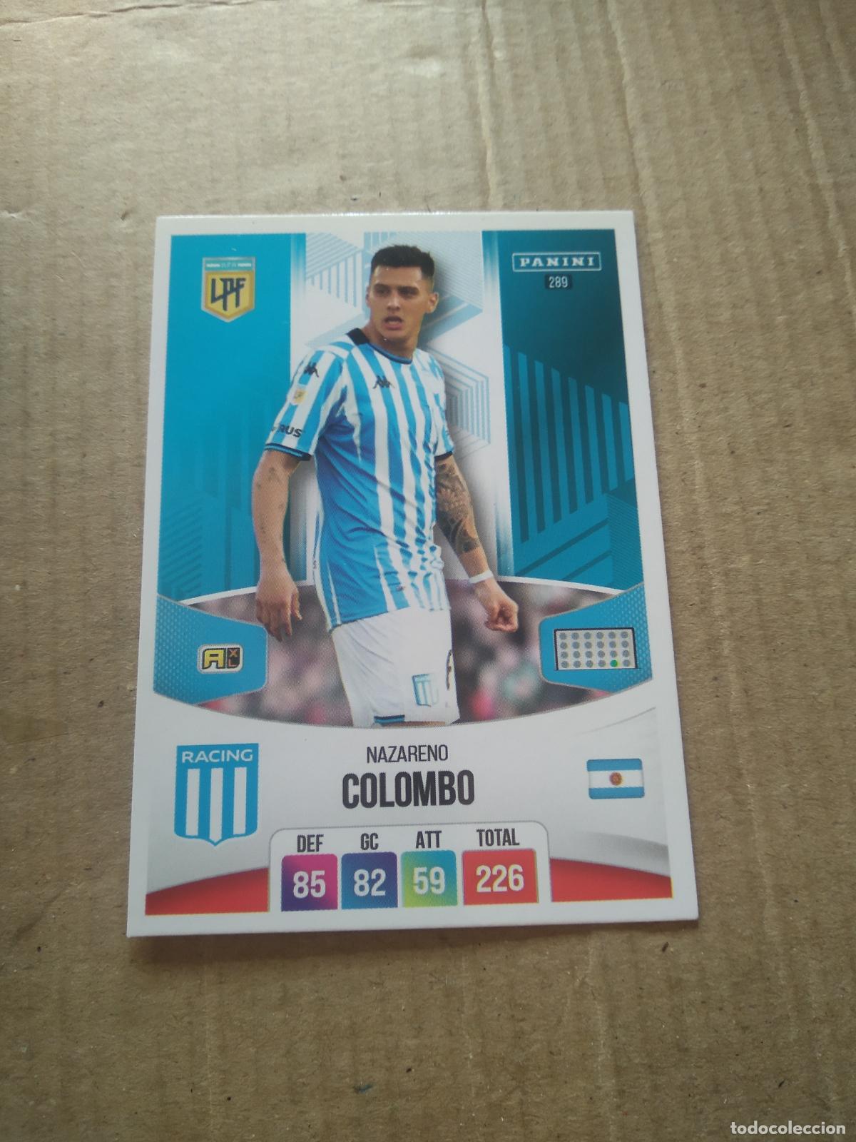 Cromos de F&uacute;tbol: 289 NAZARENO COLOMBO RACING CROMO FUTBOL ARGENTINO PANINI LIGA ARGENTINA 2024 ADRENALYN
