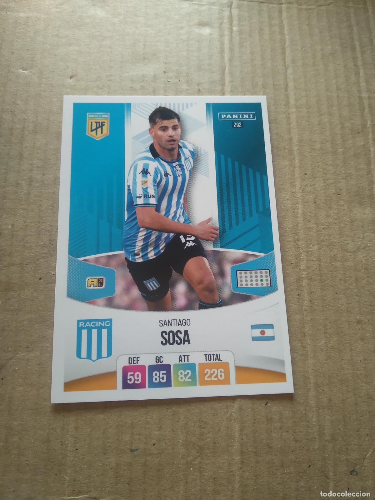 Cromos de F&uacute;tbol: 292 SANTIAGO SOSA RACING CROMO FUTBOL ARGENTINO PANINI LIGA ARGENTINA 2024 ADRENALYN