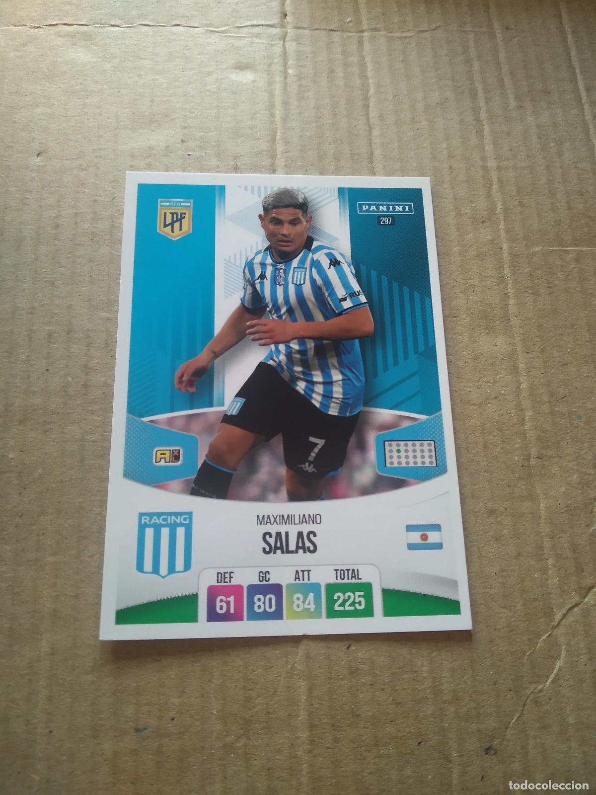 Cromos de F&uacute;tbol: 297 MAXIMILIANO SALAS RACING CROMO FUTBOL ARGENTINO PANINI LIGA ARGENTINA 2024 ADRENALYN