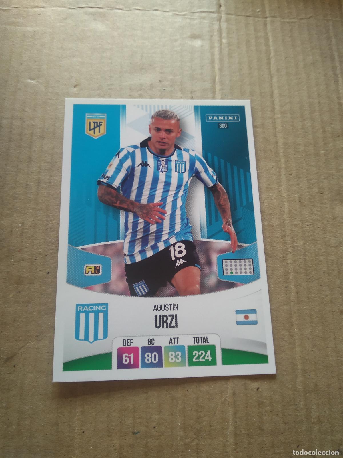 Cromos de F&uacute;tbol: 300 AGUSTIN URZI RACING CROMO FUTBOL ARGENTINO PANINI LIGA ARGENTINA 2024 ADRENALYN