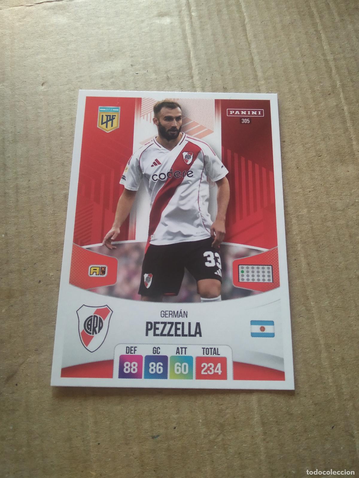 Cromos de F&uacute;tbol: 305 GERMAN PEZZELLA RIVER PLATE CROMO FUTBOL ARGENTINO PANINI LIGA ARGENTINA 2024 ADRENALYN