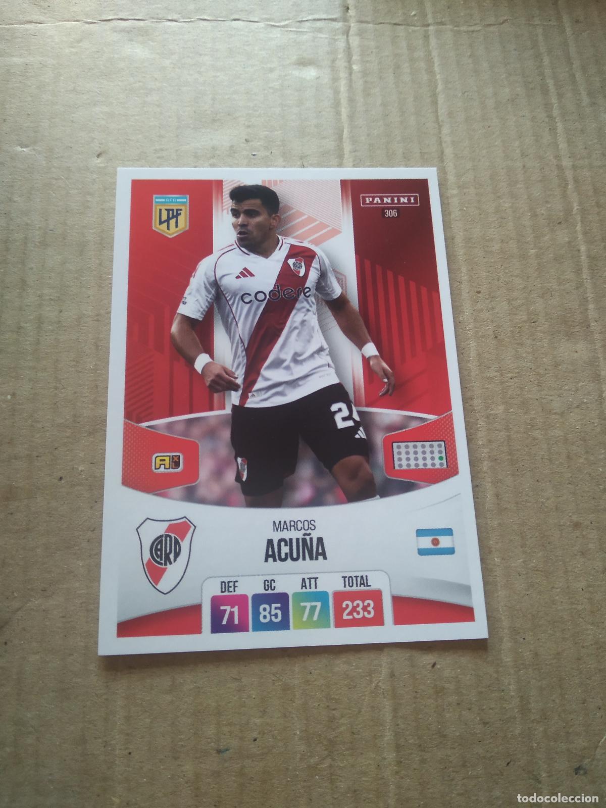 Cromos de F&uacute;tbol: 306 MARCOS ACU&Ntilde;A RIVER PLATE CROMO FUTBOL ARGENTINO PANINI LIGA ARGENTINA 2024 ADRENALYN