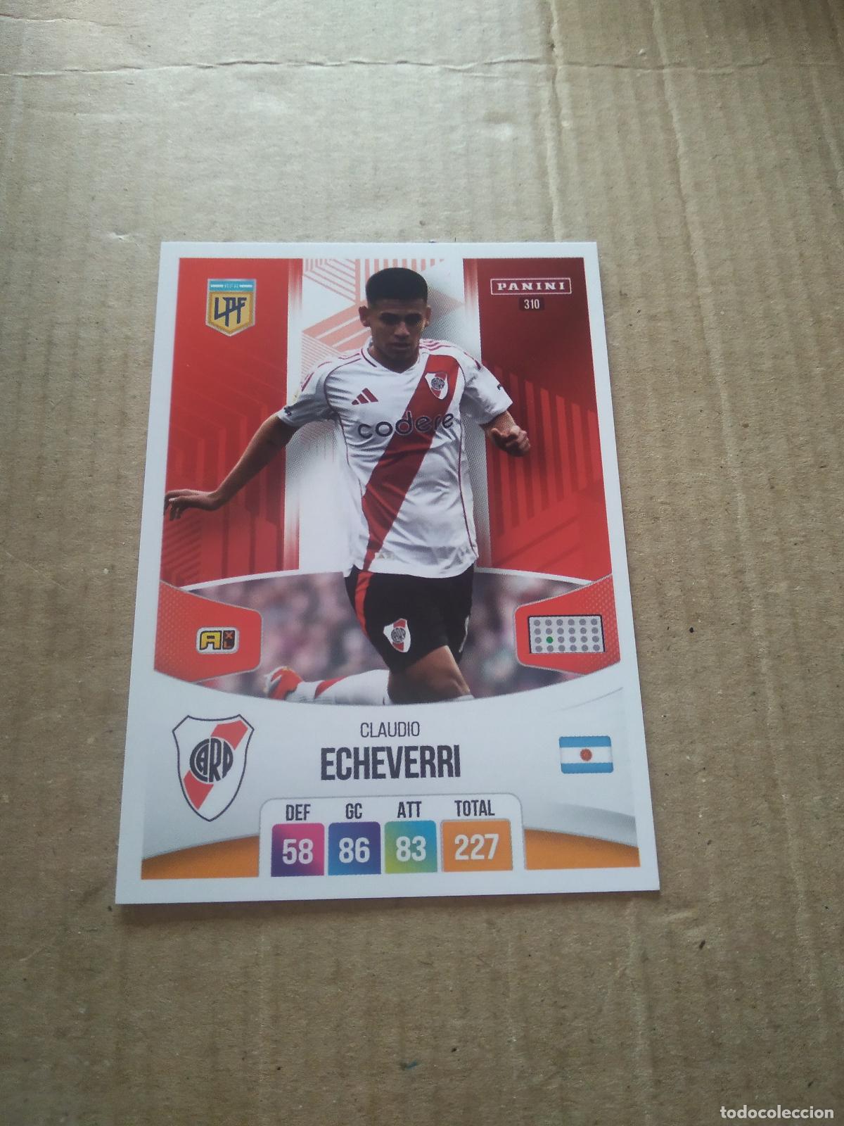 Cromos de F&uacute;tbol: 310 CLAUDIO ECHEVERRI RIVER PLATE CROMO FUTBOL ARGENTINO PANINI LIGA ARGENTINA 2024 ADRENALYN