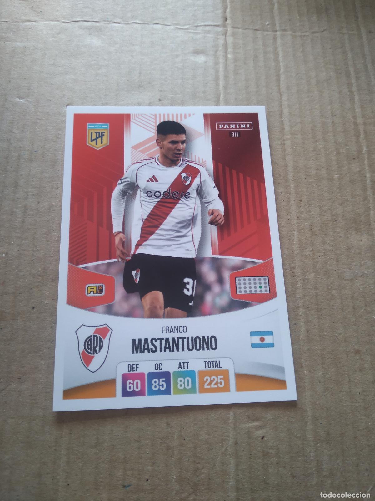 Cromos de F&uacute;tbol: 311 FRANCO MASTANTUONO ROOKIE RIVER CROMO FUTBOL ARGENTINO PANINI LIGA ARGENTINA 2024 ADRENALYN