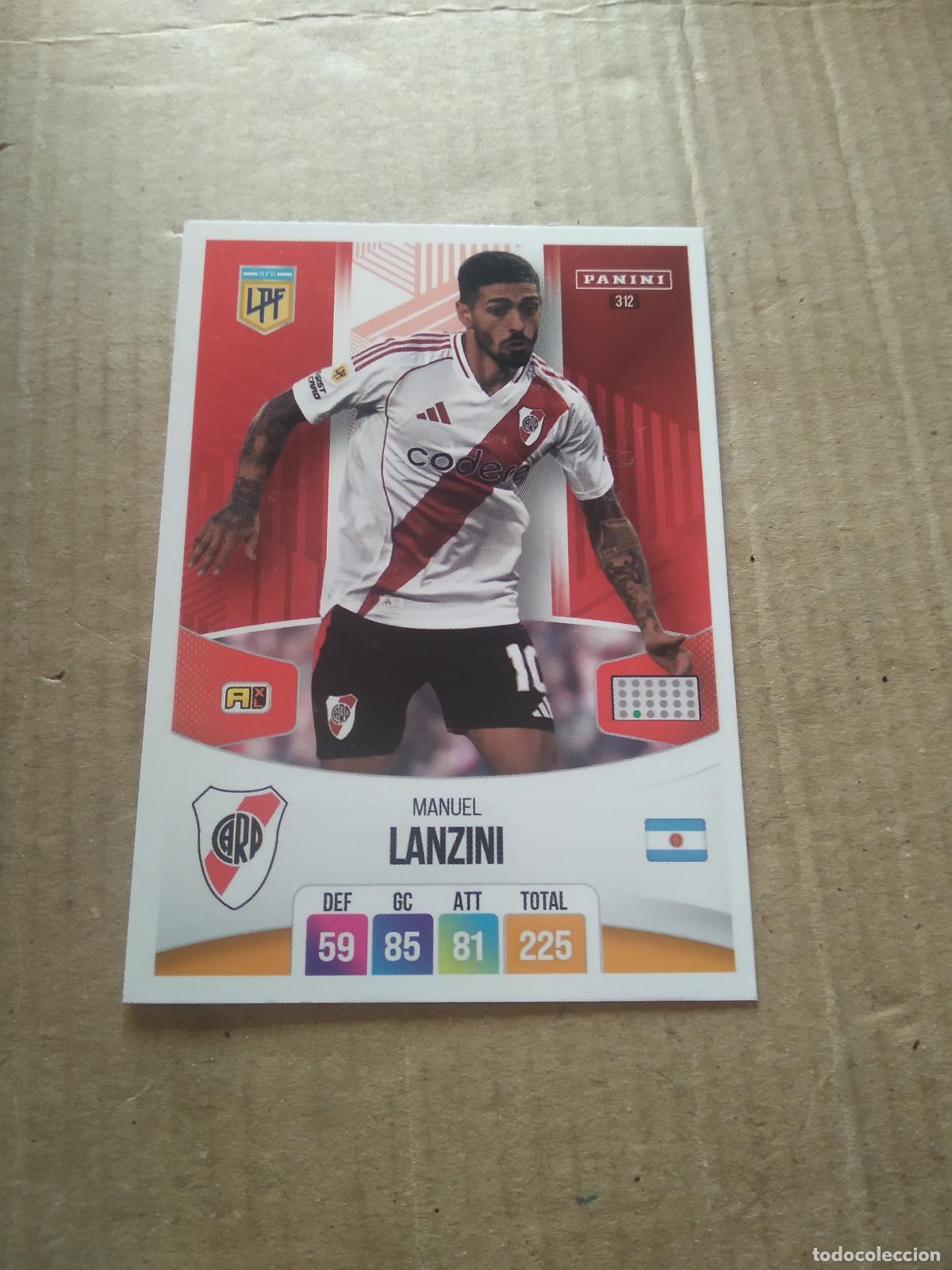 Cromos de F&uacute;tbol: 312 MANUEL LANZINI RIVER PLATE CROMO FUTBOL ARGENTINO PANINI LIGA ARGENTINA 2024 ADRENALYN