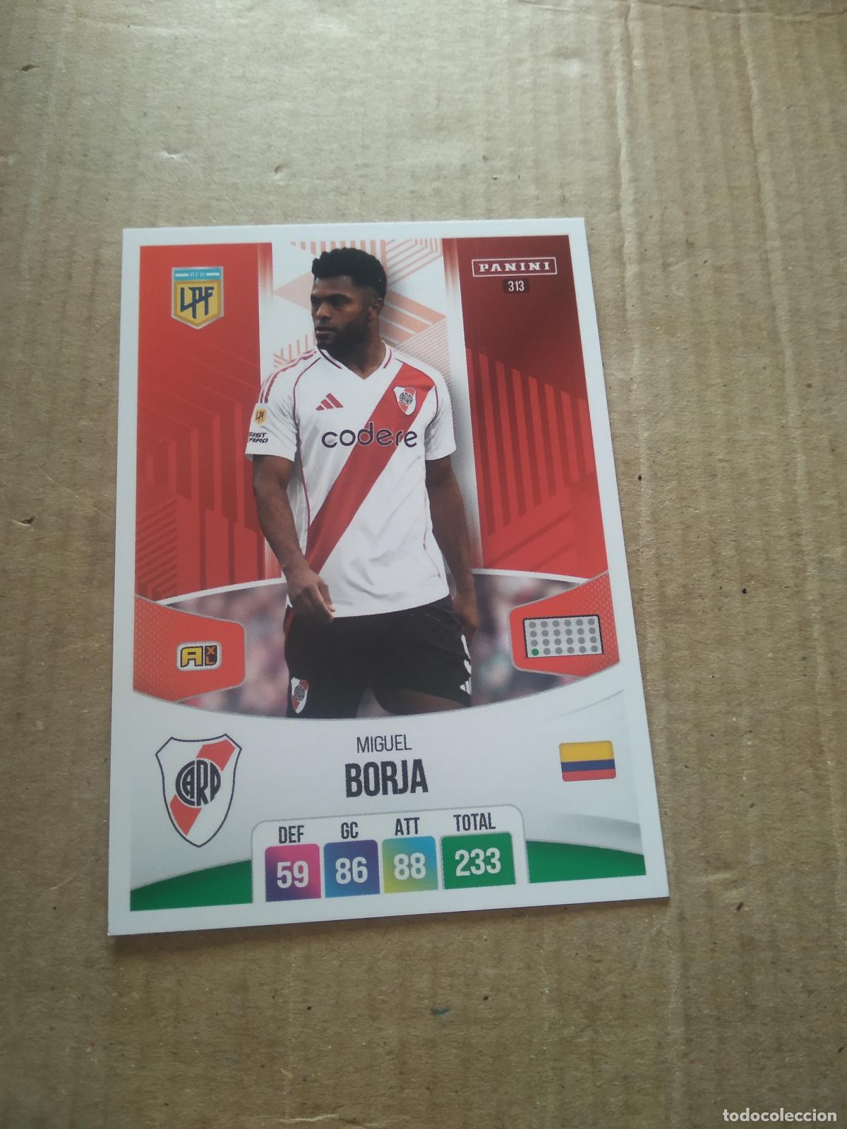 Cromos de F&uacute;tbol: 313 MIGUEL BORJA RIVER PLATE CROMO FUTBOL ARGENTINO PANINI LIGA ARGENTINA 2024 ADRENALYN