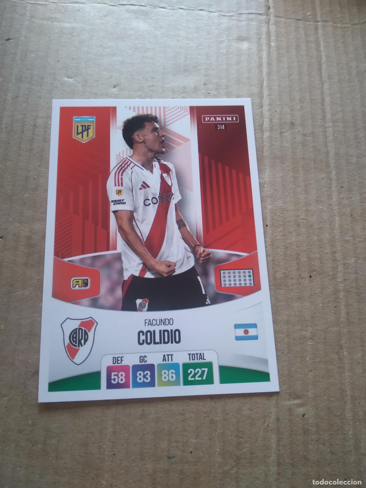 Cromos de F&uacute;tbol: 314 FACUNDO COLIDIO RIVER PLATE CROMO FUTBOL ARGENTINO PANINI LIGA ARGENTINA 2024 ADRENALYN