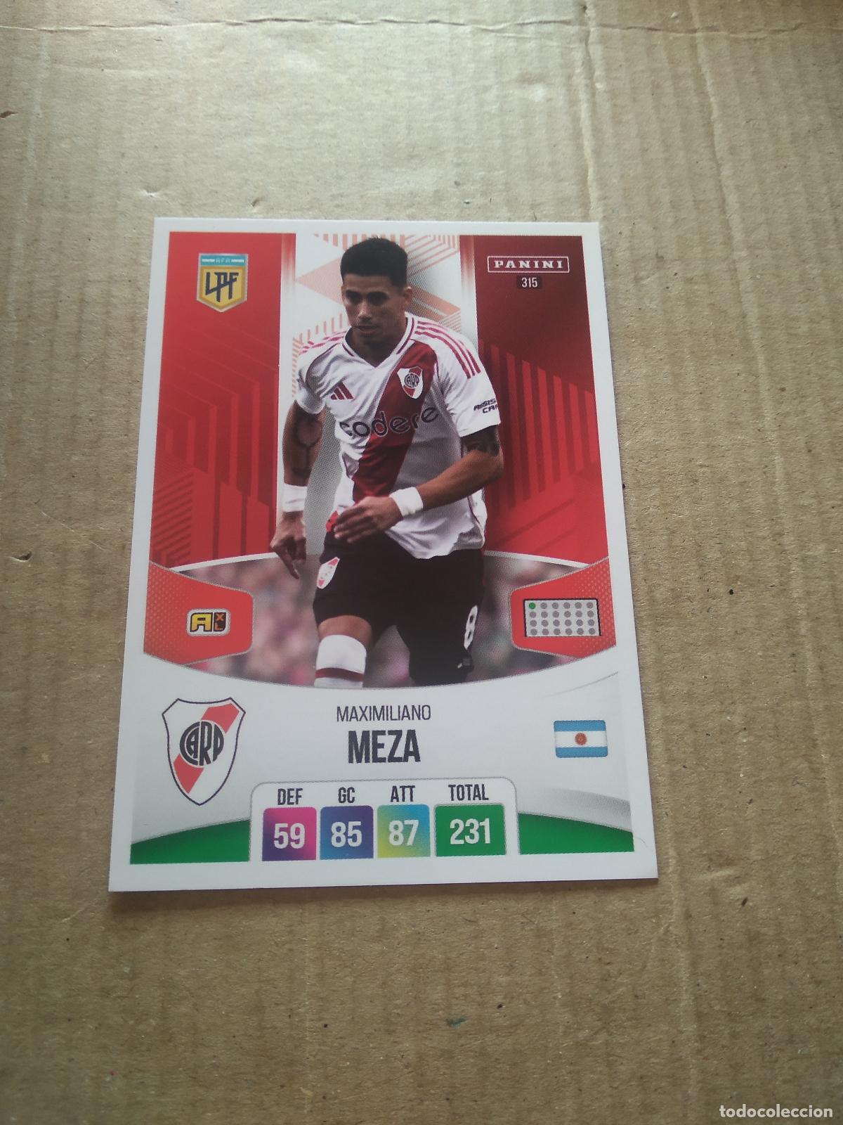 Cromos de F&uacute;tbol: 315 MAXIMILIANO MEZA RIVER PLATE CROMO FUTBOL ARGENTINO PANINI LIGA ARGENTINA 2024 ADRENALYN