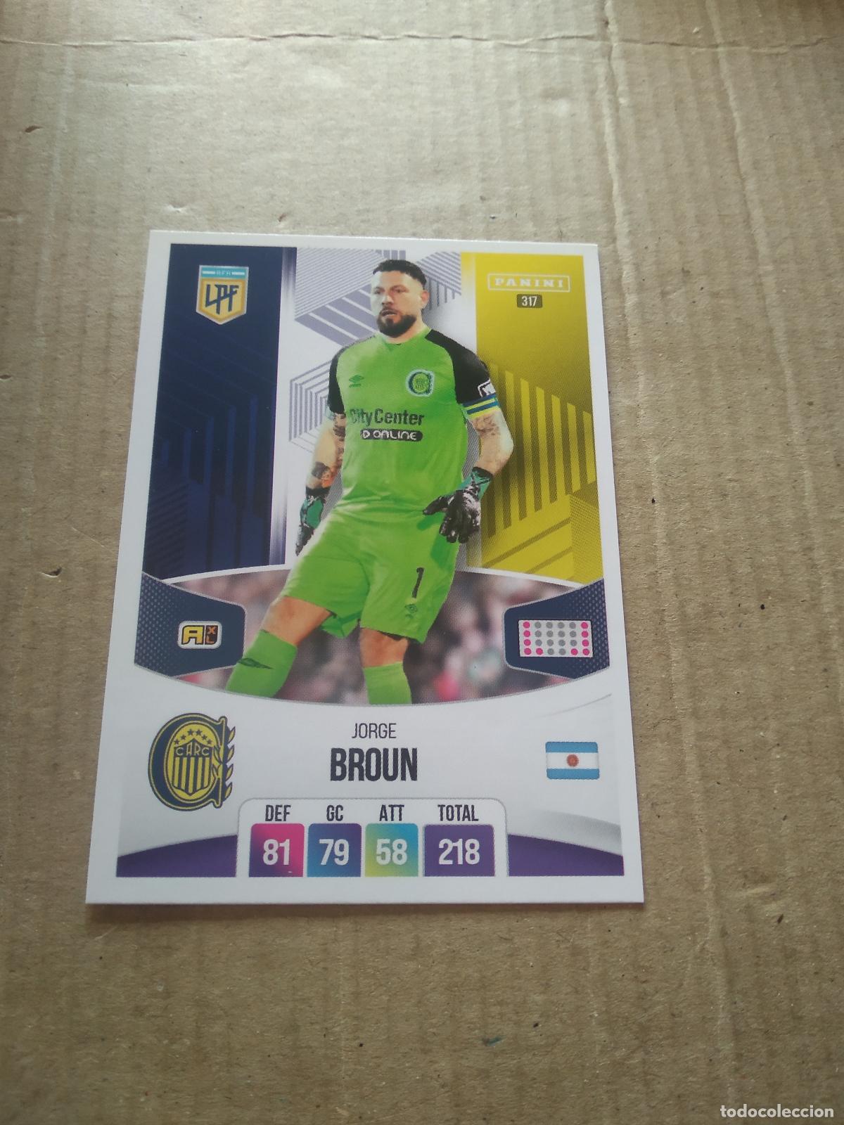 Cromos de Futebol: 317 JORGE BROUN rosario central CROMO FUTBOL ARGENTINO PANINI LIGA ARGENTINA 2024 ADRENALYN