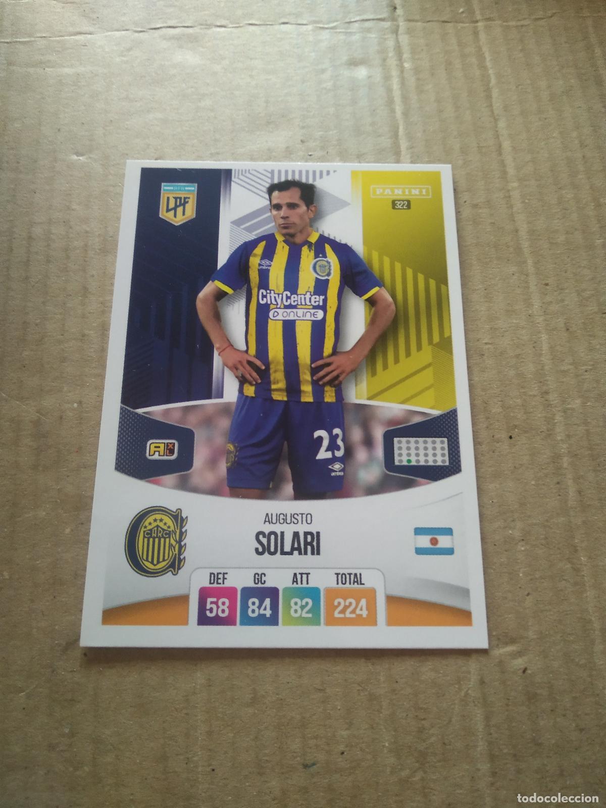 Cromos de F&uacute;tbol: 322 AUGUSTO SOLARI rosario central CROMO FUTBOL ARGENTINO PANINI LIGA ARGENTINA 2024 ADRENALYN