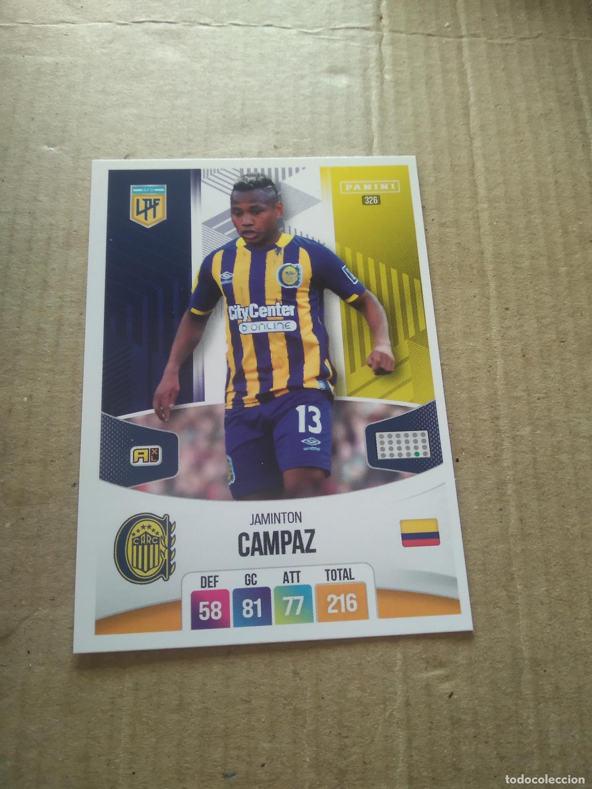 Cromos de F&uacute;tbol: 326 JAMINTON CAMPAZ rosario central CROMO FUTBOL ARGENTINO PANINI LIGA ARGENTINA 2024 ADRENALYN