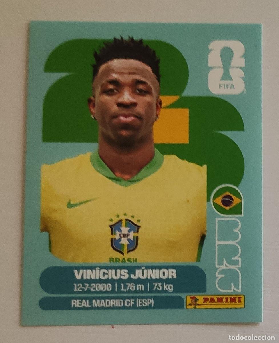Cromos de F&uacute;tbol: Cromo Vin&iacute;cius J&uacute;nior Brasil BRA 14 FIFA World Cup 2026 Mundial 2026 Panini Nunca Pegado