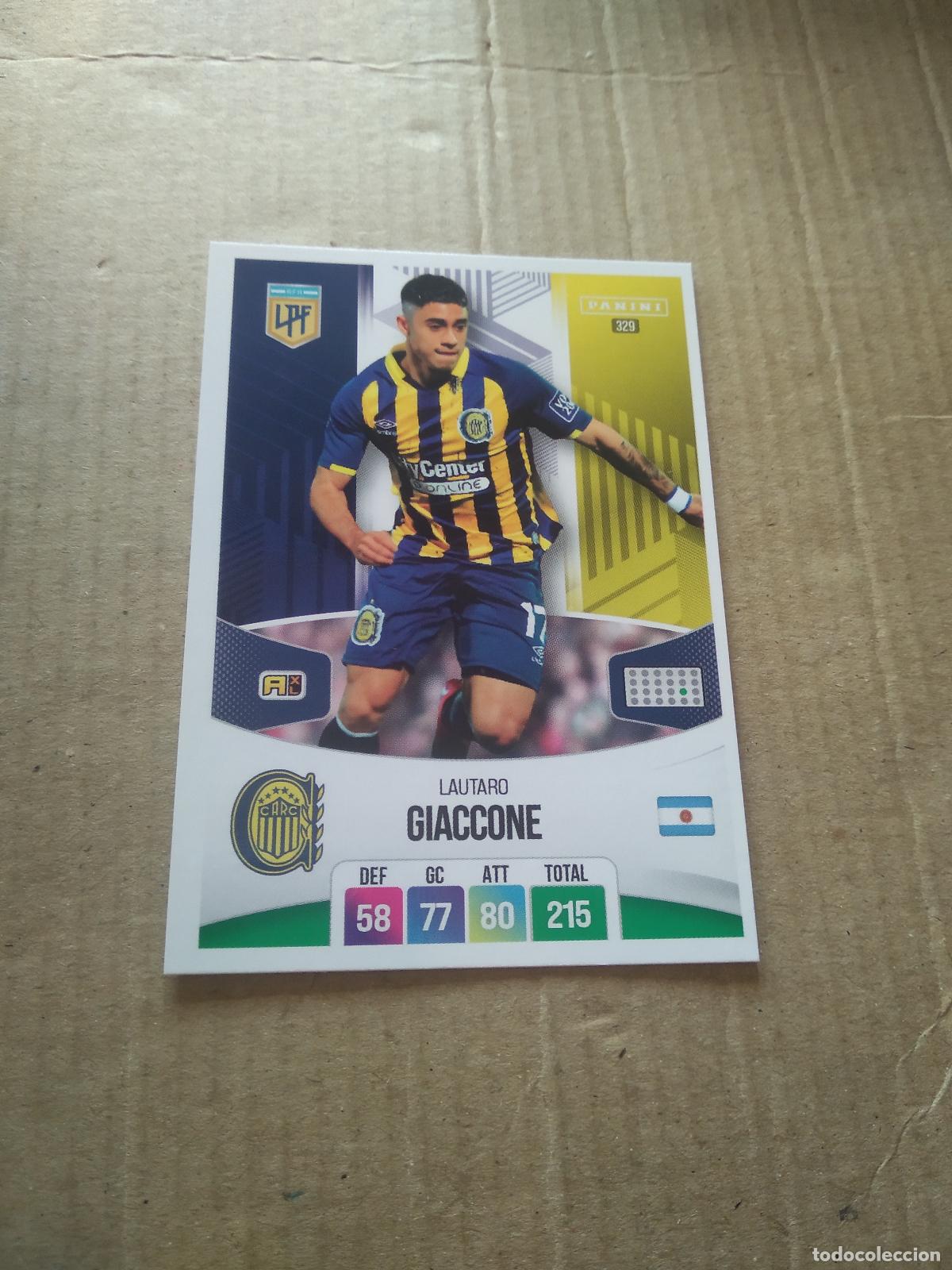 Cromos de F&uacute;tbol: 329 LAUTARO GIACCONE rosario central CROMO FUTBOL ARGENTINO PANINI LIGA ARGENTINA 2024 ADRENALYN