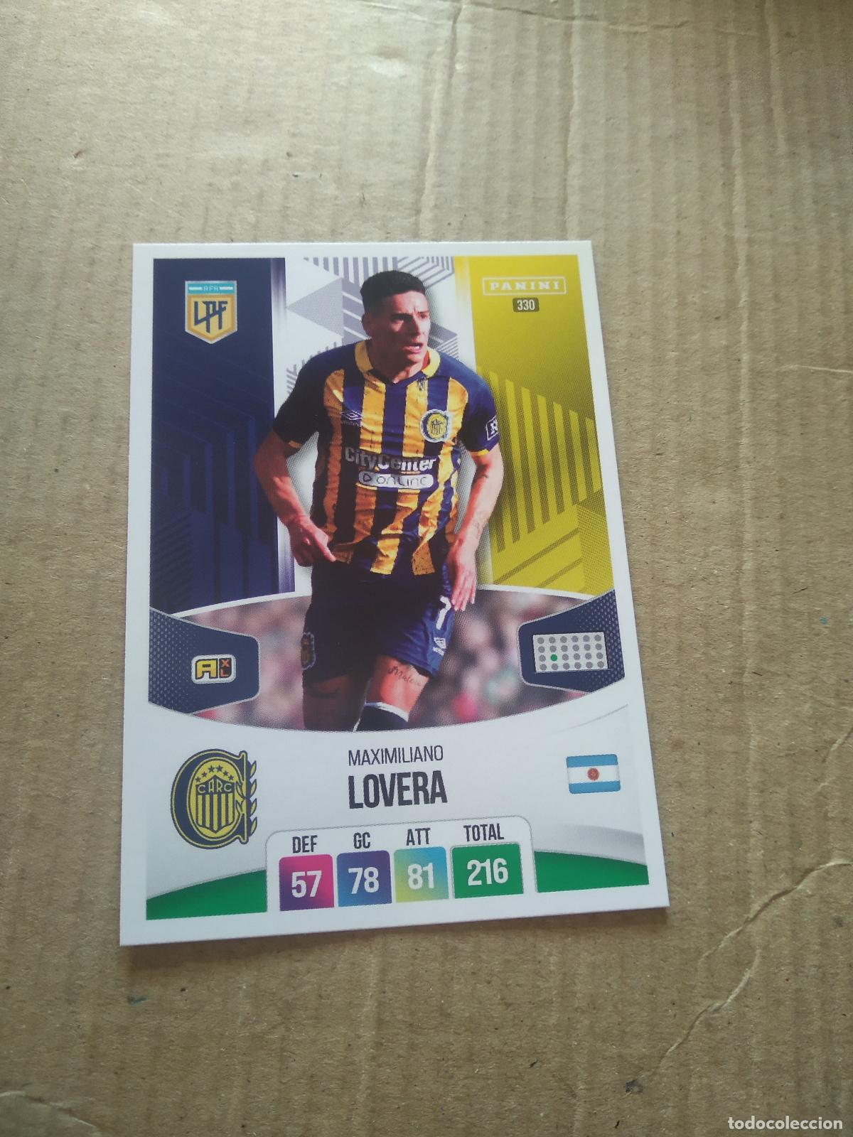 Cromos de F&uacute;tbol: 330 MAXIMILIANO LOVERA rosario central CROMO FUTBOL ARGENTINO PANINI LIGA ARGENTINA 2024 ADRENALYN
