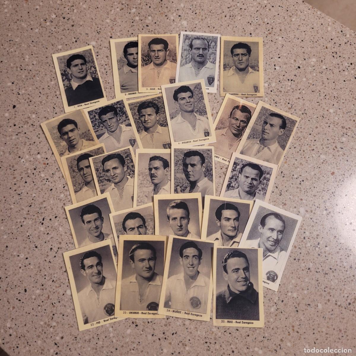 Cromos de F&uacute;tbol: REAL ZARAGOZA EQUIPO COMPLETO CAMPEONATOS NACIONALES DE FUTBOL RUIZ ROMERO 1952 LEER COMENTARIOS
