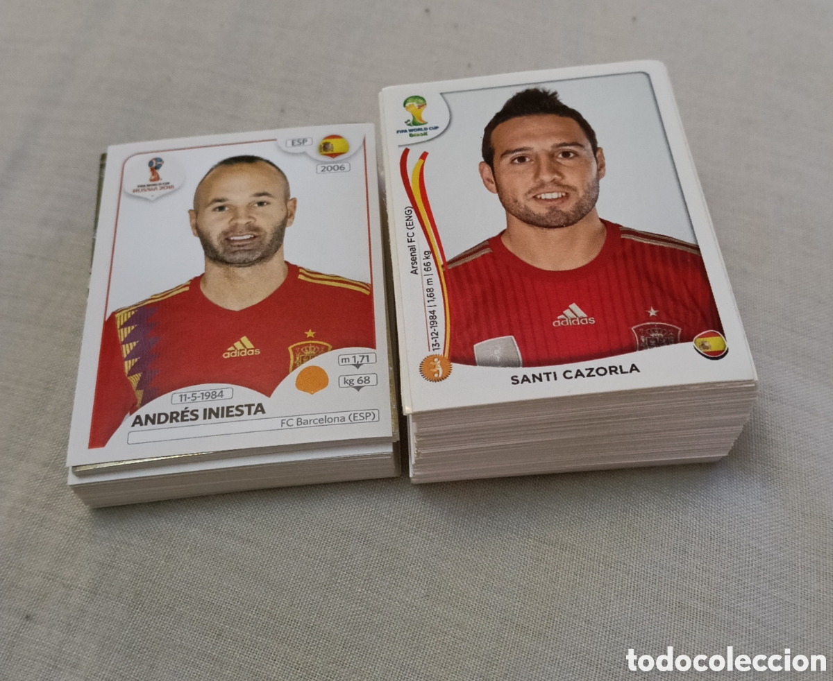 Cromos de F&uacute;tbol: Lote de cromos de los mundiales 2014 y 2018