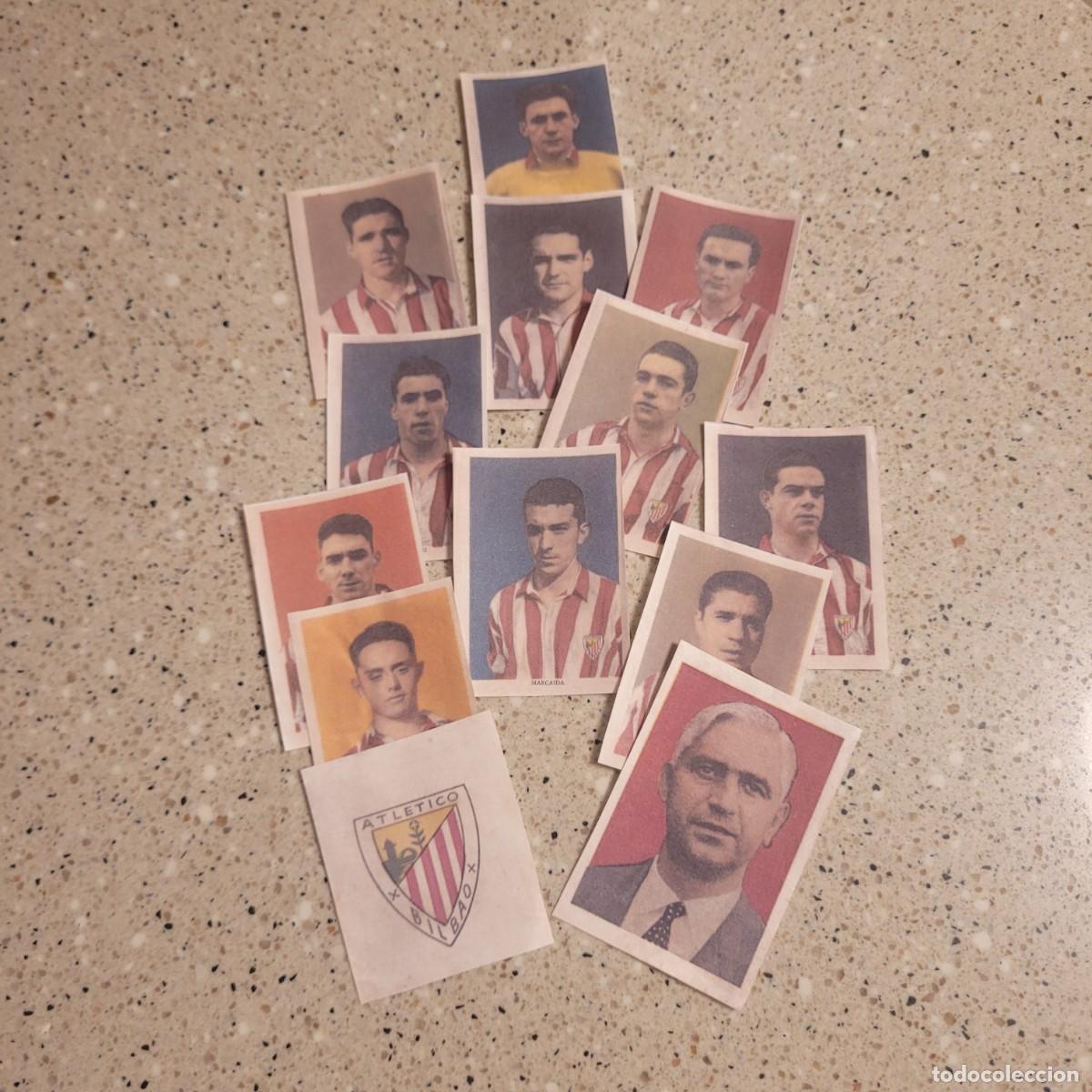 Fu&szlig;ball-Sticker: AT.BILBAO EQUIPO COMPLETO DE HISPANO AMERICANA 1955. LEER COMENTARIOS