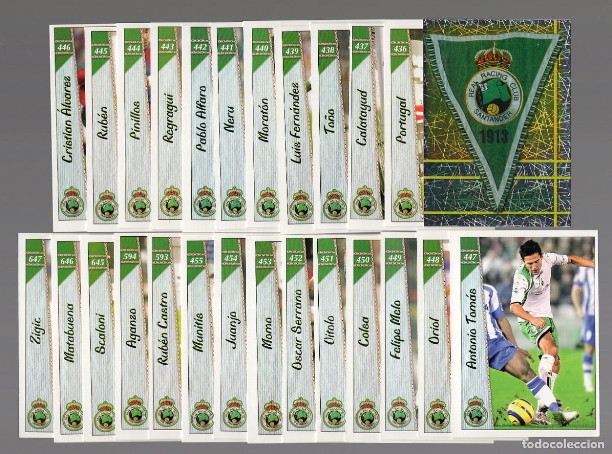 Fu&szlig;ball-Sticker: Lote 26 cromos Racing de Santander &rdquo;Las Fichas de la Liga 2007&rdquo; (+1 sobre sin abrir de regalo)