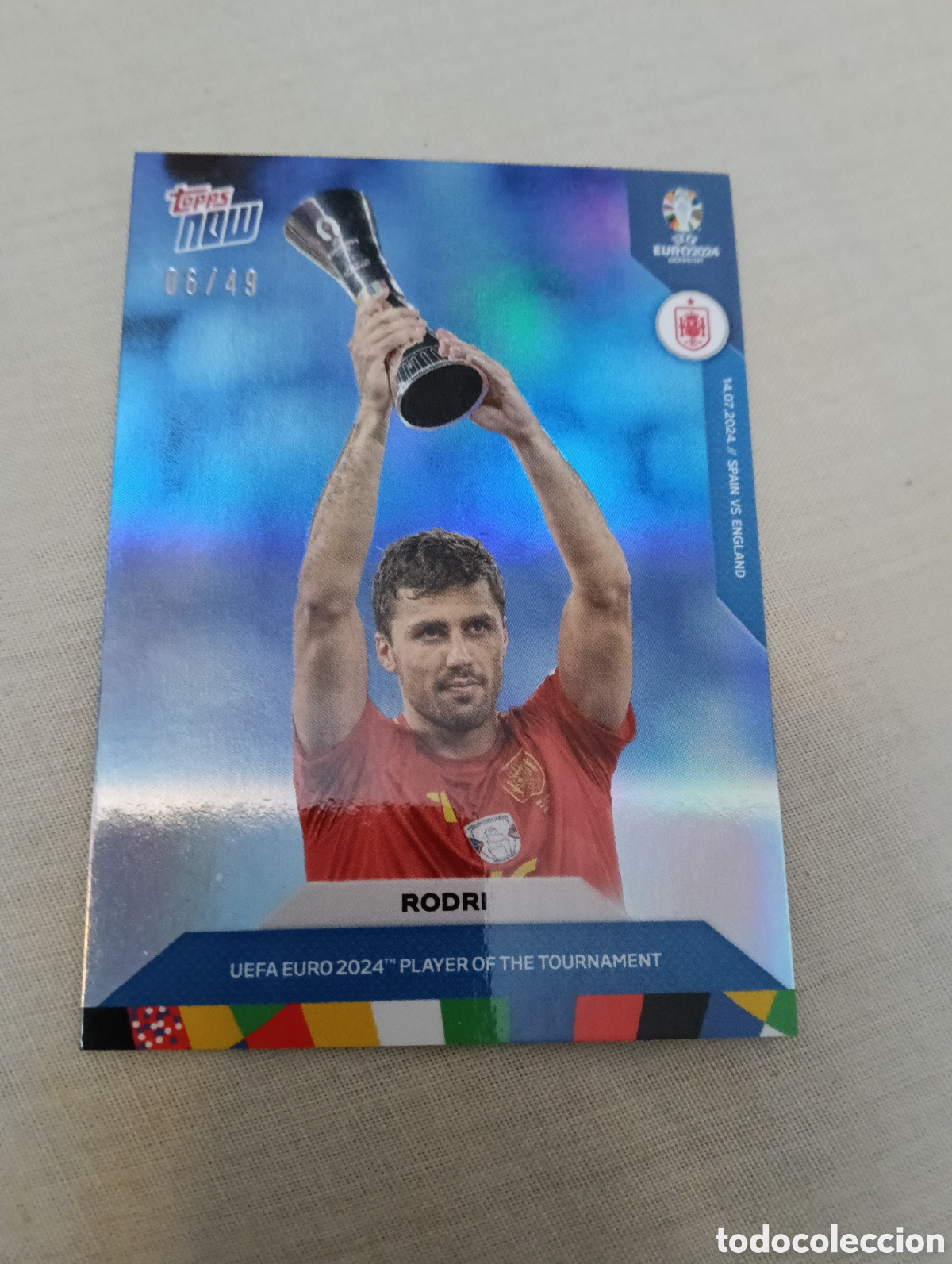 Cromos de F&uacute;tbol: Rodri bal&oacute;n de Oro Euro 2024