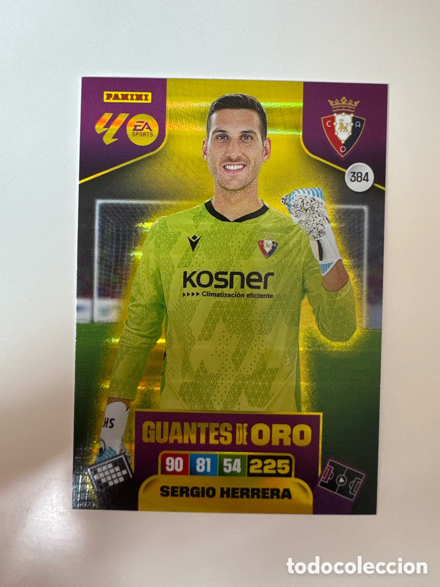 Cromos de Futebol: PANINI ADRENALYN XL LIGA 2025-2026 25-26 &ndash; GUANTES DE ORO &ndash; Sergio Herrera CA Osasuna N&ordm; 384