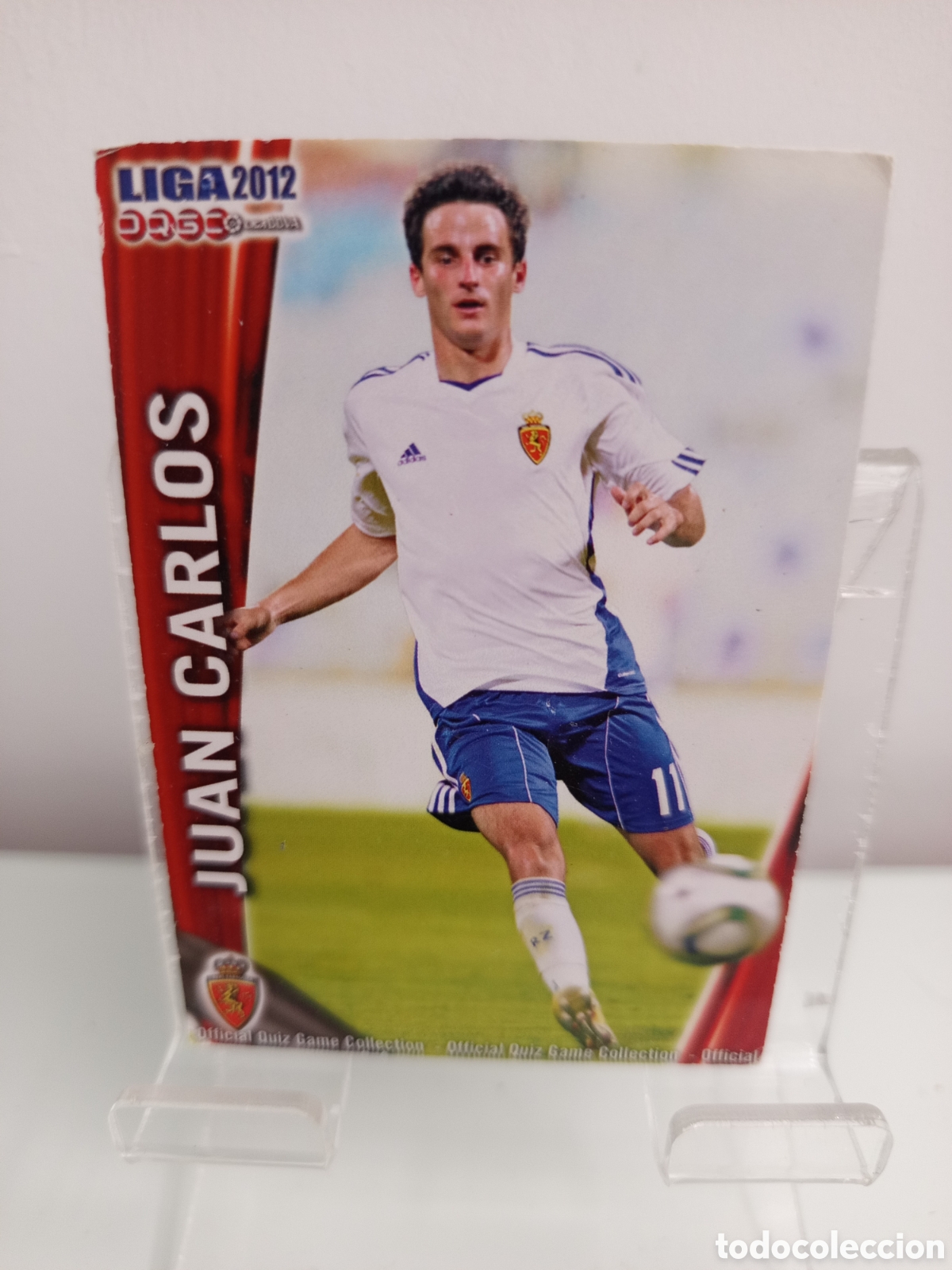 Cromos de F&uacute;tbol: ❇️ CROMO CARD ⚽ JUAN CARLOS ZARAGOZA FICHAS LIGA QUIZ 11 12 2011 2012 MUNDICROMO ❇️