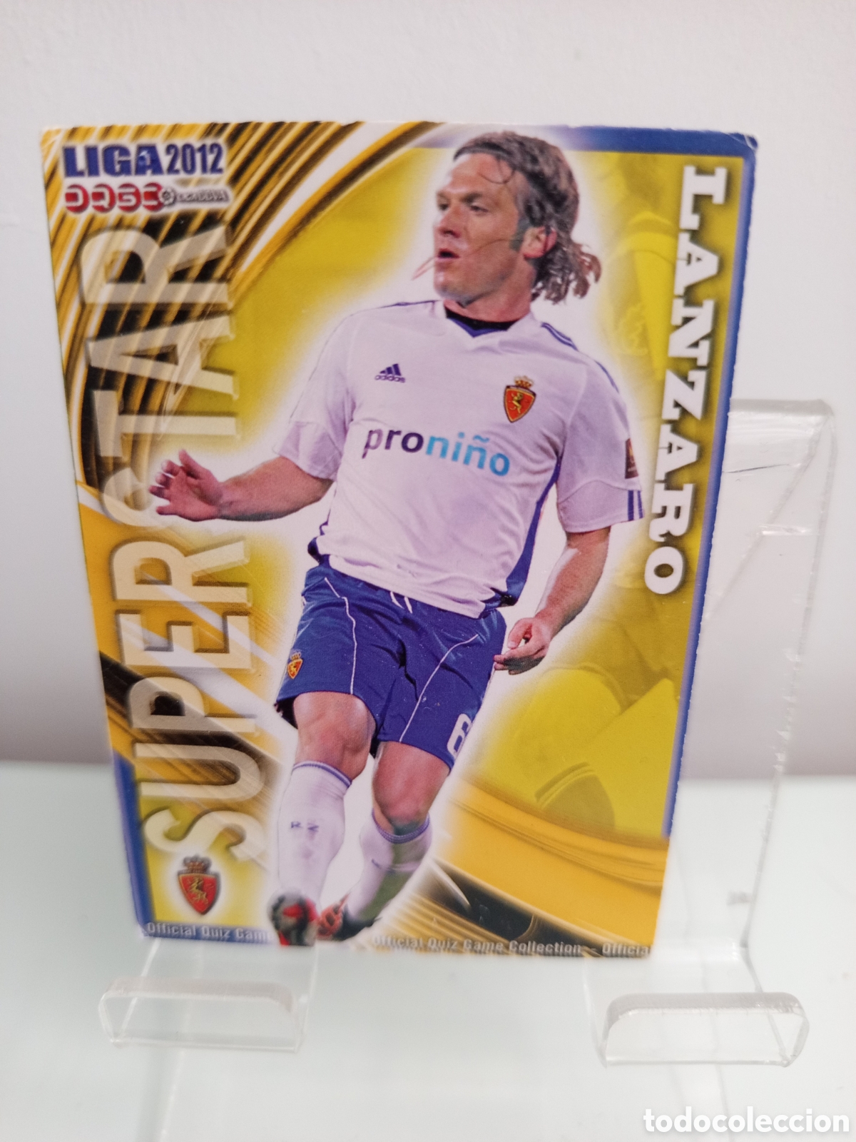 Cromos de F&uacute;tbol: ❇️ CROMO CARD ⚽ LANZARO ZARAGOZA SUPERSTAR FICHAS LIGA QUIZ 11 12 2011 2012 MUNDICROMO ❇️