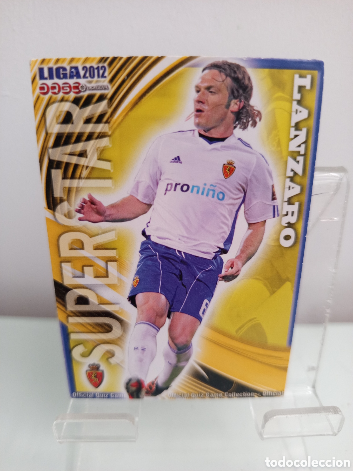 Cromos de F&uacute;tbol: ❇️ CROMO CARD ⚽ LANZARO ZARAGOZA SUPERSTAR FICHAS LIGA QUIZ 11 12 2011 2012 MUNDICROMO ❇️