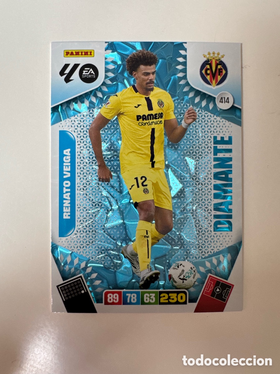 Cromos de F&uacute;tbol: PANINI ADRENALYN XL LIGA 2025-2026 25-26 &ndash; DIAMANTE &ndash; Renato Veiga Villarreal CF N&ordm; 414